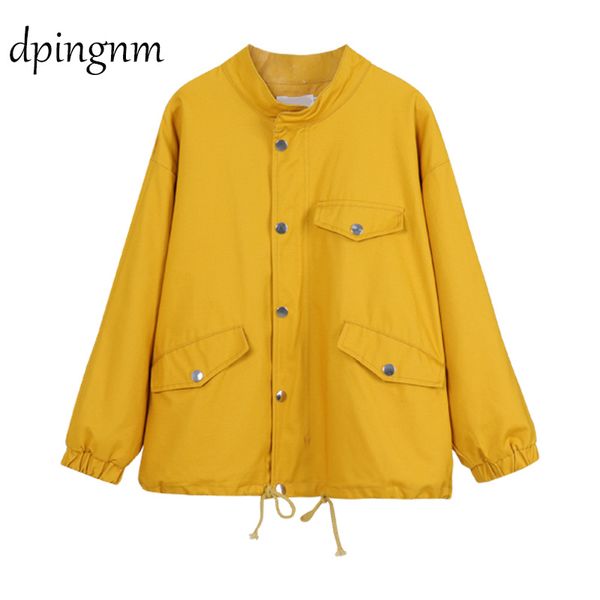 outerwear crop bomber jacket women patch long sleeve autumn jacket female pocket pin buckle single-breasted streetwear, Black;brown
outerwear crop bomber jacket women patch long sleeve autumn jacket female pocket pin buckle single-breasted streetwear, Black;brown