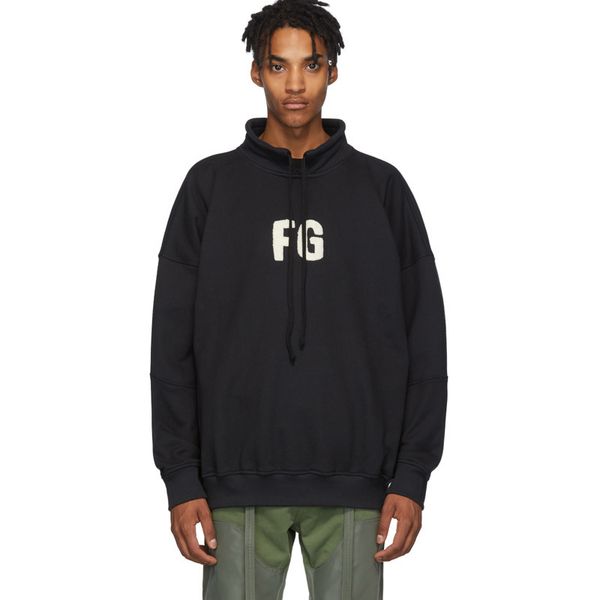 19ss fog страх god fg вышивка мода стенд воротник толстовка high street casual с длинным рукавом пуловер свитер-стрит, Black 
19ss fog страх god fg вышивка мода стенд воротник толстовка high street casual с длинным рукавом пуловер свитер-стрит, Black