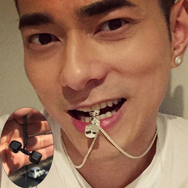 fitness gym pendant jewelry lover friends body building necklaces men women sport dumbbell barbell necklace charms, Silver
fitness gym pendant jewelry lover friends body building necklaces men women sport dumbbell barbell necklace charms, Silver