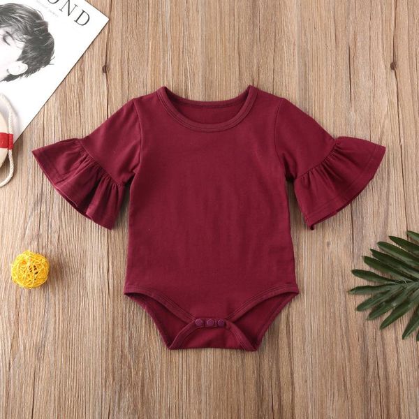 rompers baby girl solid cotton flared sleeve romper 0-24m born infant toddler summer casual ruffled long o neck bodysuit, Blue
rompers baby girl solid cotton flared sleeve romper 0-24m born infant toddler summer casual ruffled long o neck bodysuit, Blue