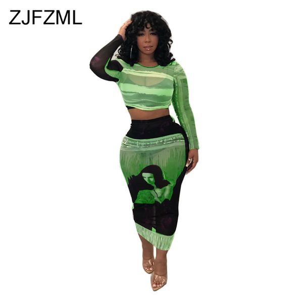 character printed two piece set womens clothing o-neck full sleeve crop and bodycon maxi skirt festival tracksuits, White
character printed two piece set womens clothing o-neck full sleeve crop and bodycon maxi skirt festival tracksuits, White
