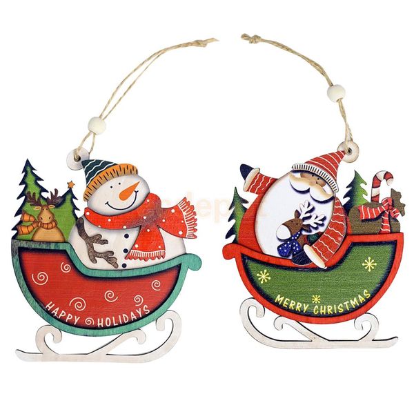 magideal lovely christmas wooden santa claus snowman tree pendant with available rope xmas holiday new year party decoration
magideal lovely christmas wooden santa claus snowman tree pendant with available rope xmas holiday new year party decoration