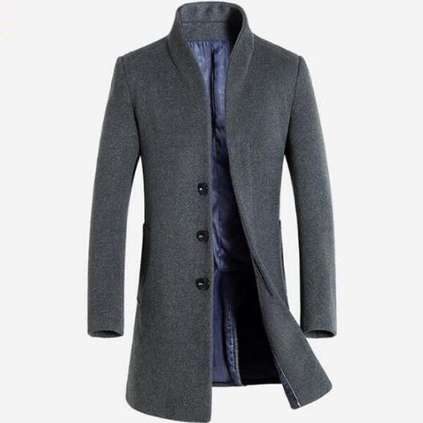 2019 winter new fashion men solid color single breasted long trench coat / men casual slim long woolen cloth coat large 3xl, Black
2019 winter new fashion men solid color single breasted long trench coat / men casual slim long woolen cloth coat large 3xl, Black