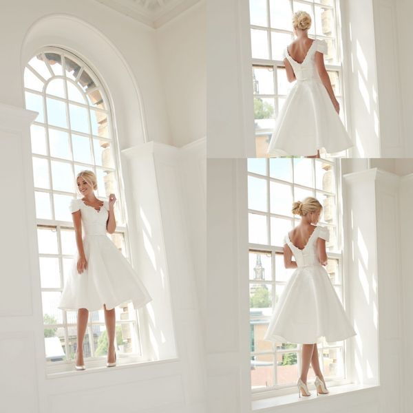 ball gown house of mooshki wedding gowns v neck short sleeve tulle lace sash applique ruched wedding dresses knee length bridal gown, White
ball gown house of mooshki wedding gowns v neck short sleeve tulle lace sash applique ruched wedding dresses knee length bridal gown, White