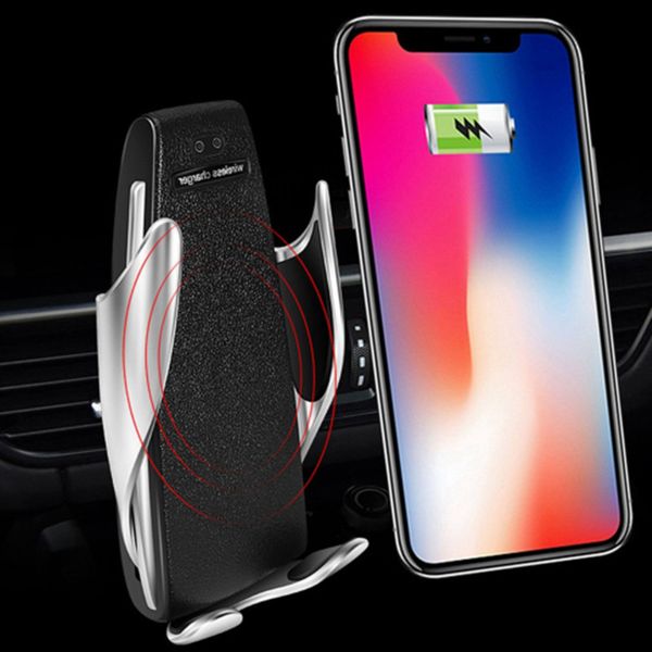 s5 automatic clamping wireless car charger for iphone android air vent phone holder 360 degree rotation charging mount bracket dhl
s5 automatic clamping wireless car charger for iphone android air vent phone holder 360 degree rotation charging mount bracket dhl