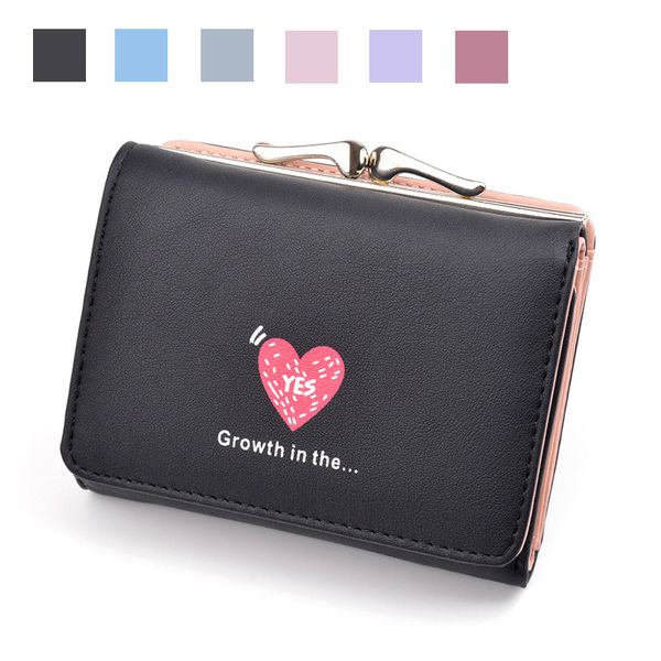 2019 cute ladies trifold wallet card money holder women short purse coin pocket red pink female small wallets girls purses, Red;black
2019 cute ladies trifold wallet card money holder women short purse coin pocket red pink female small wallets girls purses, Red;black