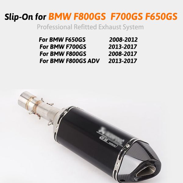 motorcycle slip on for f800gs (2008-2017) f700gs f650gs exhaust pipe muffler with mid link pipe connect
motorcycle slip on for f800gs (2008-2017) f700gs f650gs exhaust pipe muffler with mid link pipe connect