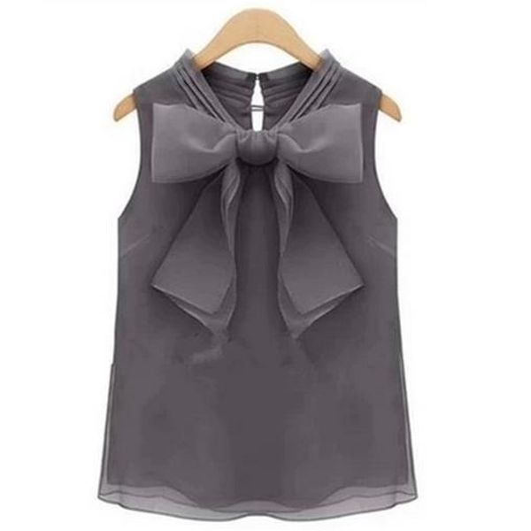 women organza chiffon shirt spring and summer sleeveless chiffon bow blouse shirt, White
women organza chiffon shirt spring and summer sleeveless chiffon bow blouse shirt, White