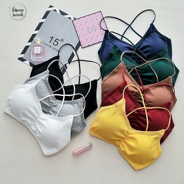 женщины crop tops бретели camis solid colors bralette проложенный белье strappy бюстгальтер топы хлопка жилет верхней части бака, White
женщины crop tops бретели camis solid colors bralette проложенный белье strappy бюстгальтер топы хлопка жилет верхней части бака, White