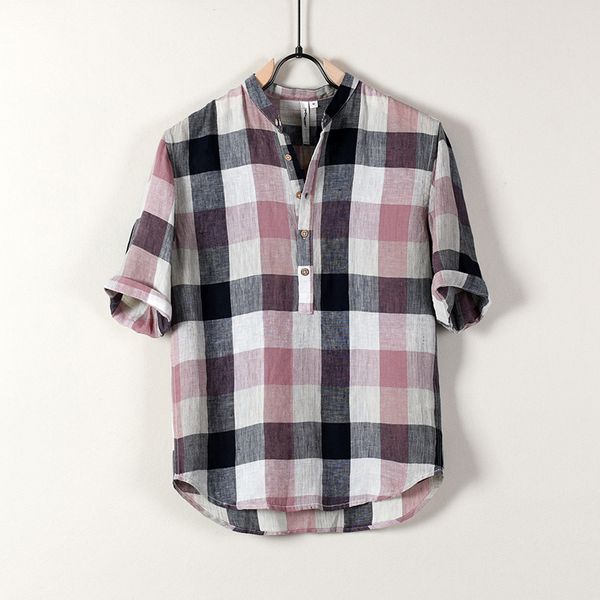 3xl plaid men shirts button linen short sleeve retro casual loose shirts camisas masculina, White;black
3xl plaid men shirts button linen short sleeve retro casual loose shirts camisas masculina, White;black