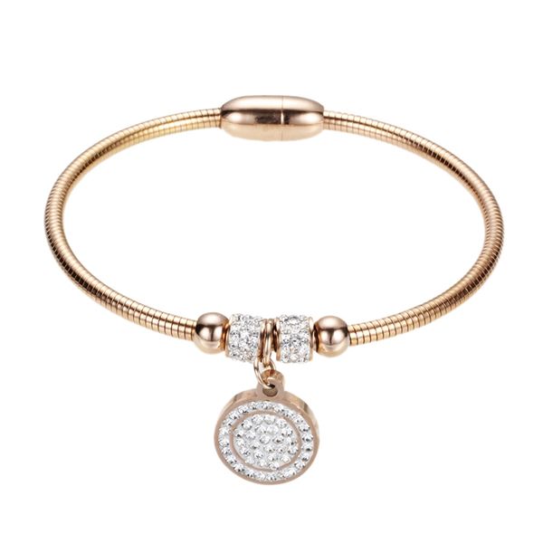 crystal bracelet bangles coin magnet clasp with snake chain 316l stainless steel wedding bangles jewelry, Black
crystal bracelet bangles coin magnet clasp with snake chain 316l stainless steel wedding bangles jewelry, Black