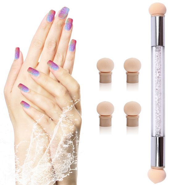 new 1 pcs double-ended sponge nail brush gradient shading pen dotting head rhinestone handle nail art tool manicure accessories, Yellow
new 1 pcs double-ended sponge nail brush gradient shading pen dotting head rhinestone handle nail art tool manicure accessories, Yellow