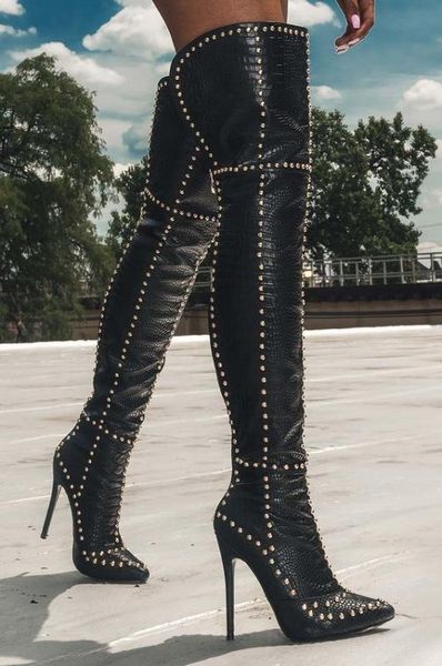 emma king womens boots fashion rivet knee high boots handmade leather long booties women high fashion casual shoes women, Black
emma king womens boots fashion rivet knee high boots handmade leather long booties women high fashion casual shoes women, Black