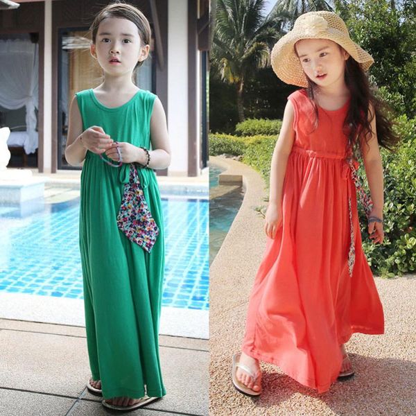 yourseason 2020 summer kids girl long beach dresses fashion teen girls sleeveless elegant mother kids holiday sashes dress, Red;yellow
yourseason 2020 summer kids girl long beach dresses fashion teen girls sleeveless elegant mother kids holiday sashes dress, Red;yellow