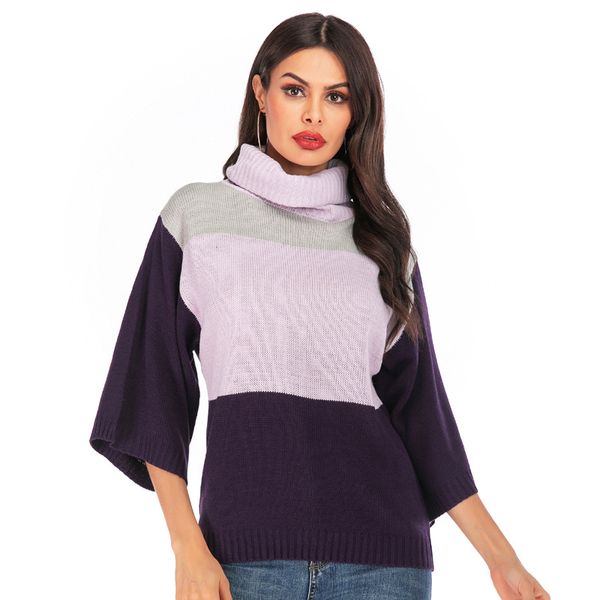 women's sweaters korean style women turtleneck striped sweater knitting clothes womens pullover 2021 knit winter autumn, White;black
women's sweaters korean style women turtleneck striped sweater knitting clothes womens pullover 2021 knit winter autumn, White;black