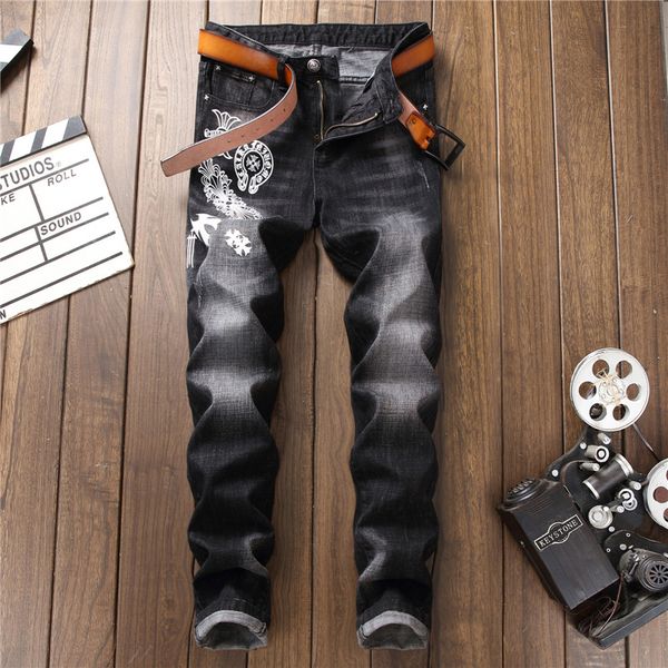 punk style men's black skinny jeans spring printed slim denim jeans cowboy trousers men cotton elastic long size 29-38, Blue
punk style men's black skinny jeans spring printed slim denim jeans cowboy trousers men cotton elastic long size 29-38, Blue