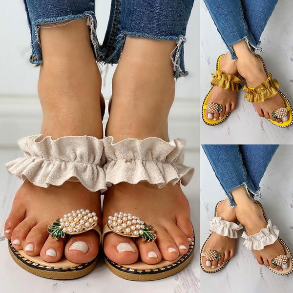 2020 women sandals summer slippers pineapple flat beach sandals women flip flops pearl sandalias mujer size 35-43, Black
2020 women sandals summer slippers pineapple flat beach sandals women flip flops pearl sandalias mujer size 35-43, Black