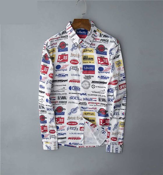 2019 new boutique fashion print men's casual long-sleeved shirts slim shirt / male slim high-end brand letter printing leisure shirts
2019 new boutique fashion print men's casual long-sleeved shirts slim shirt / male slim high-end brand letter printing leisure shirts