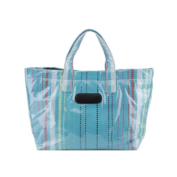 korean style fashionable harajuku style tote bag ins transparent pvc basket shopping bag large capacity woven striped handbag
korean style fashionable harajuku style tote bag ins transparent pvc basket shopping bag large capacity woven striped handbag