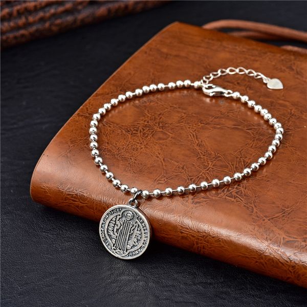 korean version 100% sterling silver s925 thai silver jesus cross pendant ladies bracelet prata925 fashion accessories, Golden;silver
korean version 100% sterling silver s925 thai silver jesus cross pendant ladies bracelet prata925 fashion accessories, Golden;silver