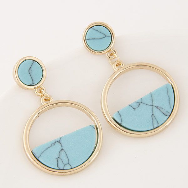 gold color drop earrings for women vintage half natural resin stone earings fashion jewelry brincos 2019 women's earring, Golden;silver
gold color drop earrings for women vintage half natural resin stone earings fashion jewelry brincos 2019 women's earring, Golden;silver