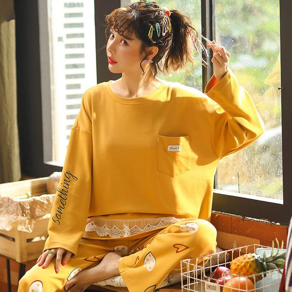 autumn and winter new style woman pajamas set pure cotton yellow apparel 2 peices pyjamas women leisure long sleeves homewear, Black;red
autumn and winter new style woman pajamas set pure cotton yellow apparel 2 peices pyjamas women leisure long sleeves homewear, Black;red