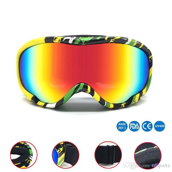 2019 colorful outdoor adults professional spherical anti-fog dual lens snowboard ski goggle eyewear high quality
2019 colorful outdoor adults professional spherical anti-fog dual lens snowboard ski goggle eyewear high quality