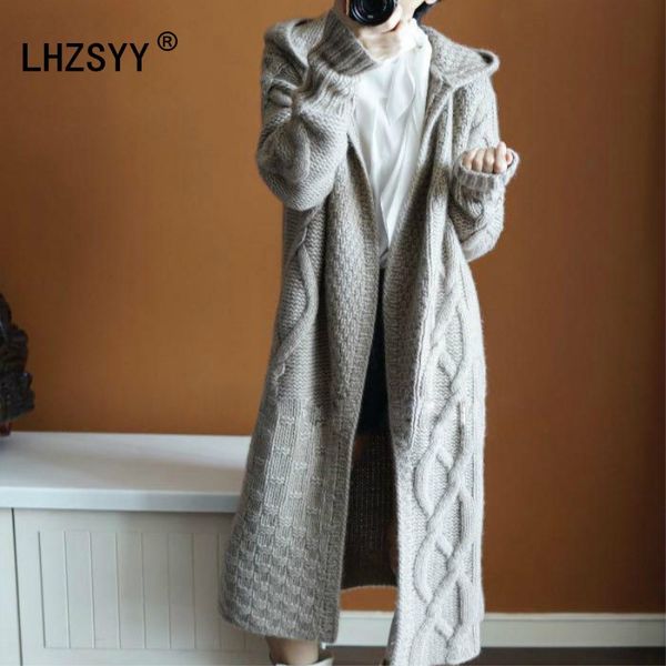 lhzsyy autumn winter new hooded coat cashmere cardigan sweater women's solid color coat thick soft cardigan fashion long, White;black
lhzsyy autumn winter new hooded coat cashmere cardigan sweater women's solid color coat thick soft cardigan fashion long, White;black