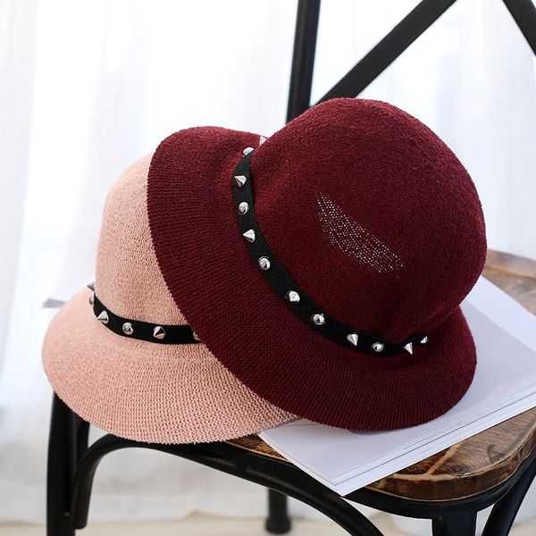 personality rivet original neural hat summer new pattern korean restore hats woman joker male trend sun hat cap fedora, Blue;gray
personality rivet original neural hat summer new pattern korean restore hats woman joker male trend sun hat cap fedora, Blue;gray