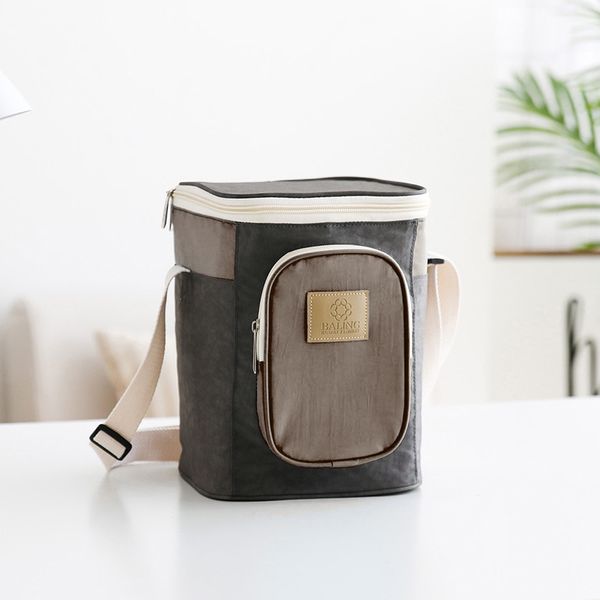 7l нейлон портативного мешок охладителя термического пикник держатель обед коробка банок еда напитки изолированный носитель прохладного мешо, Blue;pink