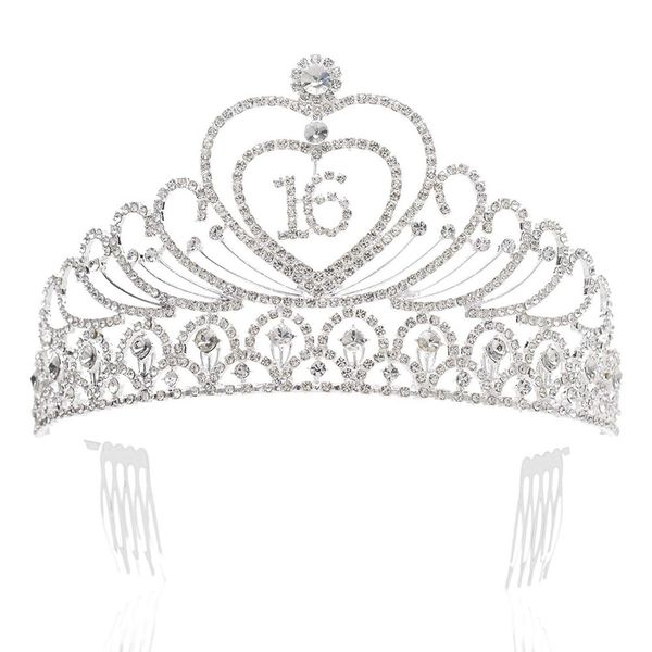 sweet 16th birthday crown party hats headband rhinestone tiara girl hair accessories, clear, Golden;white
sweet 16th birthday crown party hats headband rhinestone tiara girl hair accessories, clear, Golden;white
