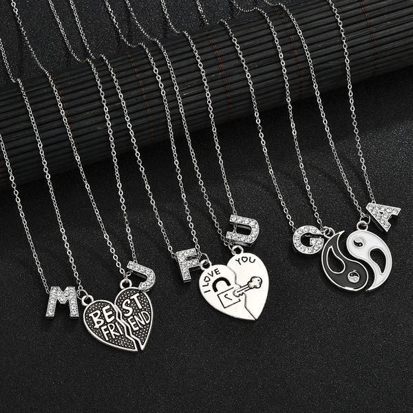 friend necklace heart key padlock crystal necklaces for women bff necklaces collier couple jewelry birthday gifts, Silver
friend necklace heart key padlock crystal necklaces for women bff necklaces collier couple jewelry birthday gifts, Silver