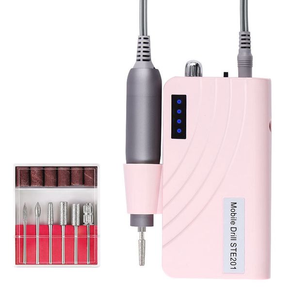 30000rpm portable nail drill manicure set file nail pen machine set kit with eu/us plug battery portable grinding machine, Silver
30000rpm portable nail drill manicure set file nail pen machine set kit with eu/us plug battery portable grinding machine, Silver