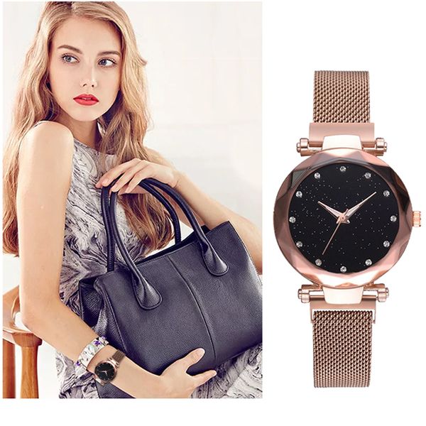 fashion women watches quartz watches ladies casual starry sky clock stainless steel sport watch for female, Slivery;brown
fashion women watches quartz watches ladies casual starry sky clock stainless steel sport watch for female, Slivery;brown
