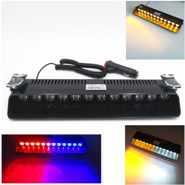 

flashing lights red blue amber yellow white car styling car led emergency strobe flash warning light 12v 12 led 12w