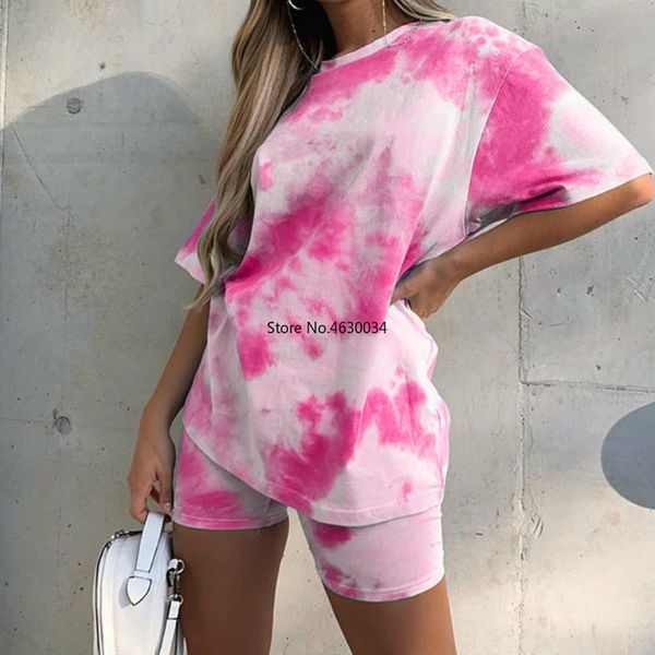neon tie-dye graphic tees shorts women 2two piece sets summer loose long t-shirt short casual street wear suit female, White
neon tie-dye graphic tees shorts women 2two piece sets summer loose long t-shirt short casual street wear suit female, White