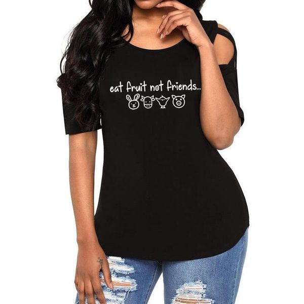 2019 Fashion T-Shirt For Womenbandage Off Shouldereat Fruit Not Friends Food Vegan Letters Print Tshirt Harajuku Women Summer, White
2019 Fashion T-Shirt For Womenbandage Off Shouldereat Fruit Not Friends Food Vegan Letters Print Tshirt Harajuku Women Summer, White