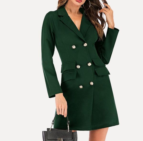 new see windbreaker stitching double-breasted suit fabric coat dress long paragraph european and american women's autumn and winter, Tan;black
new see windbreaker stitching double-breasted suit fabric coat dress long paragraph european and american women's autumn and winter, Tan;black