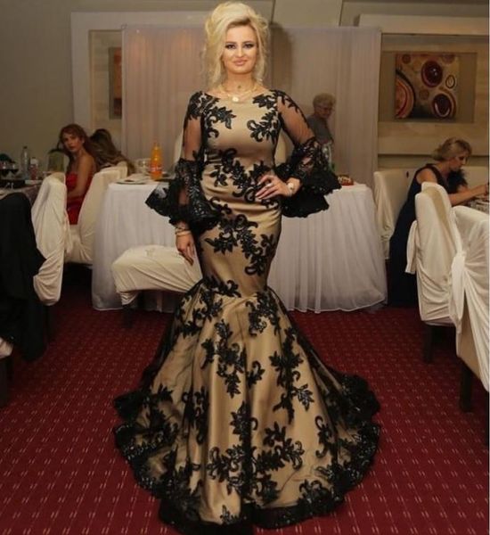 elegant dubai mermaid evening dresses lace long sleeve gala black lace appliqued sweep train prom party dress, Black;red
elegant dubai mermaid evening dresses lace long sleeve gala black lace appliqued sweep train prom party dress, Black;red