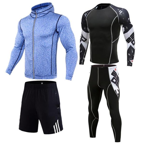running suit men's fitness tights training kit compressed clothing men's full suit tracksuit jogging clothing 1-4 pieces sports, Black;blue
running suit men's fitness tights training kit compressed clothing men's full suit tracksuit jogging clothing 1-4 pieces sports, Black;blue