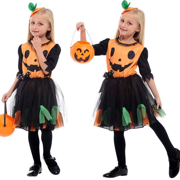 children's new halloween party costumes quality girl pumpkin dress costumes ghost festival stage performance dress princess dres, Black;red
children's new halloween party costumes quality girl pumpkin dress costumes ghost festival stage performance dress princess dres, Black;red