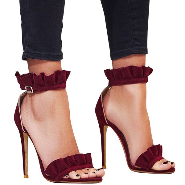 super high stiletto heels, peep-toe party wear, buckle strap fold, 2020 summer sandals for women, Black
super high stiletto heels, peep-toe party wear, buckle strap fold, 2020 summer sandals for women, Black