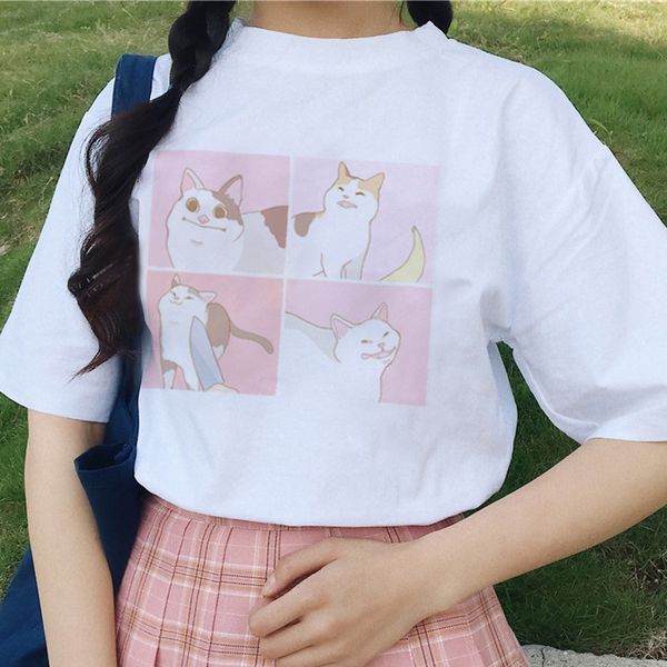 female cartoon cat tees short sleeve casual print ulzzang clothes kawaii harajuku album dropshipping vintage women t-shirt, White
female cartoon cat tees short sleeve casual print ulzzang clothes kawaii harajuku album dropshipping vintage women t-shirt, White