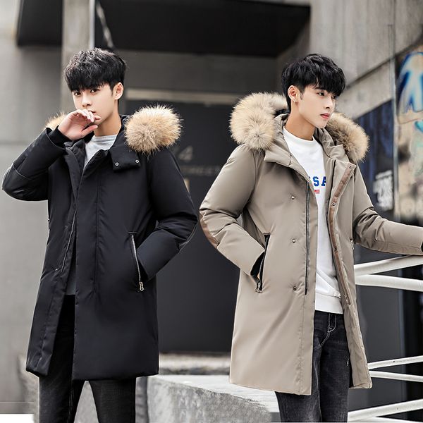rabbit fur collar winter down jacket men coat fashion men warm thicken hooded overcoat comfortable male solid color, Black
rabbit fur collar winter down jacket men coat fashion men warm thicken hooded overcoat comfortable male solid color, Black