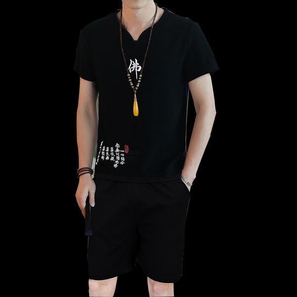 summer fashion flax floral embroidery men's shirts 2 piece set shorts short sleeve suits men's sets casual chinese style, Gray
summer fashion flax floral embroidery men's shirts 2 piece set shorts short sleeve suits men's sets casual chinese style, Gray