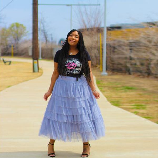 elegant sky blue skirts womens elastic waist tiered chiffon ankle length skirts custom plus size skirt jupe saia longa, Black
elegant sky blue skirts womens elastic waist tiered chiffon ankle length skirts custom plus size skirt jupe saia longa, Black