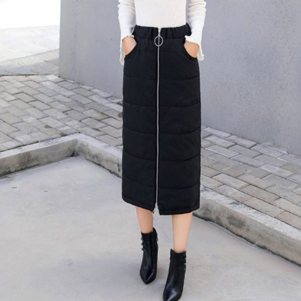 warm elastic waist down cotton pencil skirts women winter new arrivals zipper thicken long skirt black saia longa female aq684
warm elastic waist down cotton pencil skirts women winter new arrivals zipper thicken long skirt black saia longa female aq684