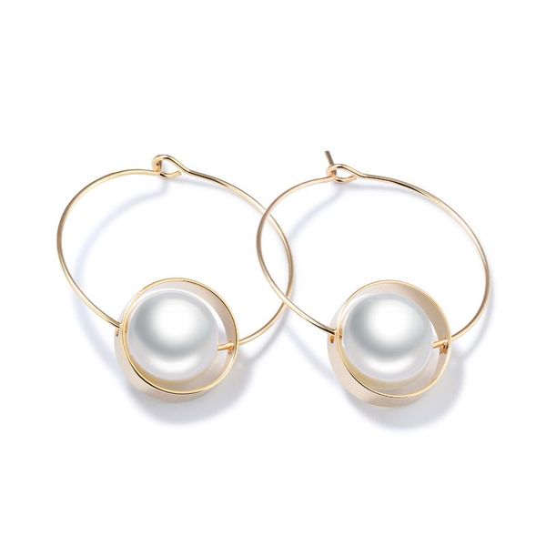 fashion metal hoop earrings for women girl wedding jewelry simulated-pearl earring pendant romantic gift ear accessories, Golden
fashion metal hoop earrings for women girl wedding jewelry simulated-pearl earring pendant romantic gift ear accessories, Golden