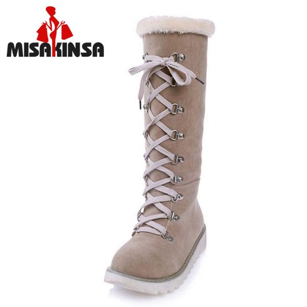 fitwee vintage women knee snow boots lace up rivet thick fur shoes women winter flats boots plush warm lady shoes size 34-43, Black
fitwee vintage women knee snow boots lace up rivet thick fur shoes women winter flats boots plush warm lady shoes size 34-43, Black