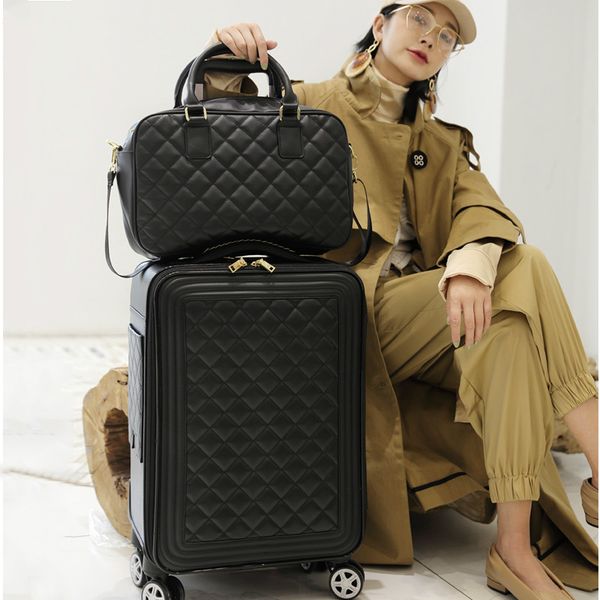 kaweida 16" 18''20" 24''inch pu women leather suitcase set spinner business cabin rolling luggage for girls
kaweida 16" 18''20" 24''inch pu women leather suitcase set spinner business cabin rolling luggage for girls